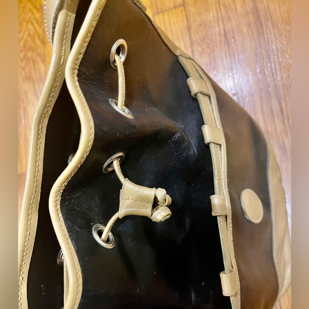 Yves Saint Laurent Black and Tan Crossbody Bag - Picture 6 of 13